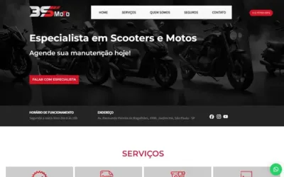 Página do projeto 3S Moto