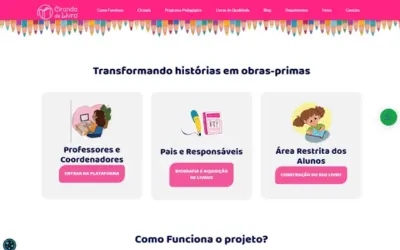 Página do projeto Ciranda de Livro