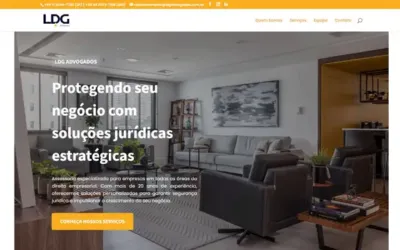 Página do projeto LDG Advogados